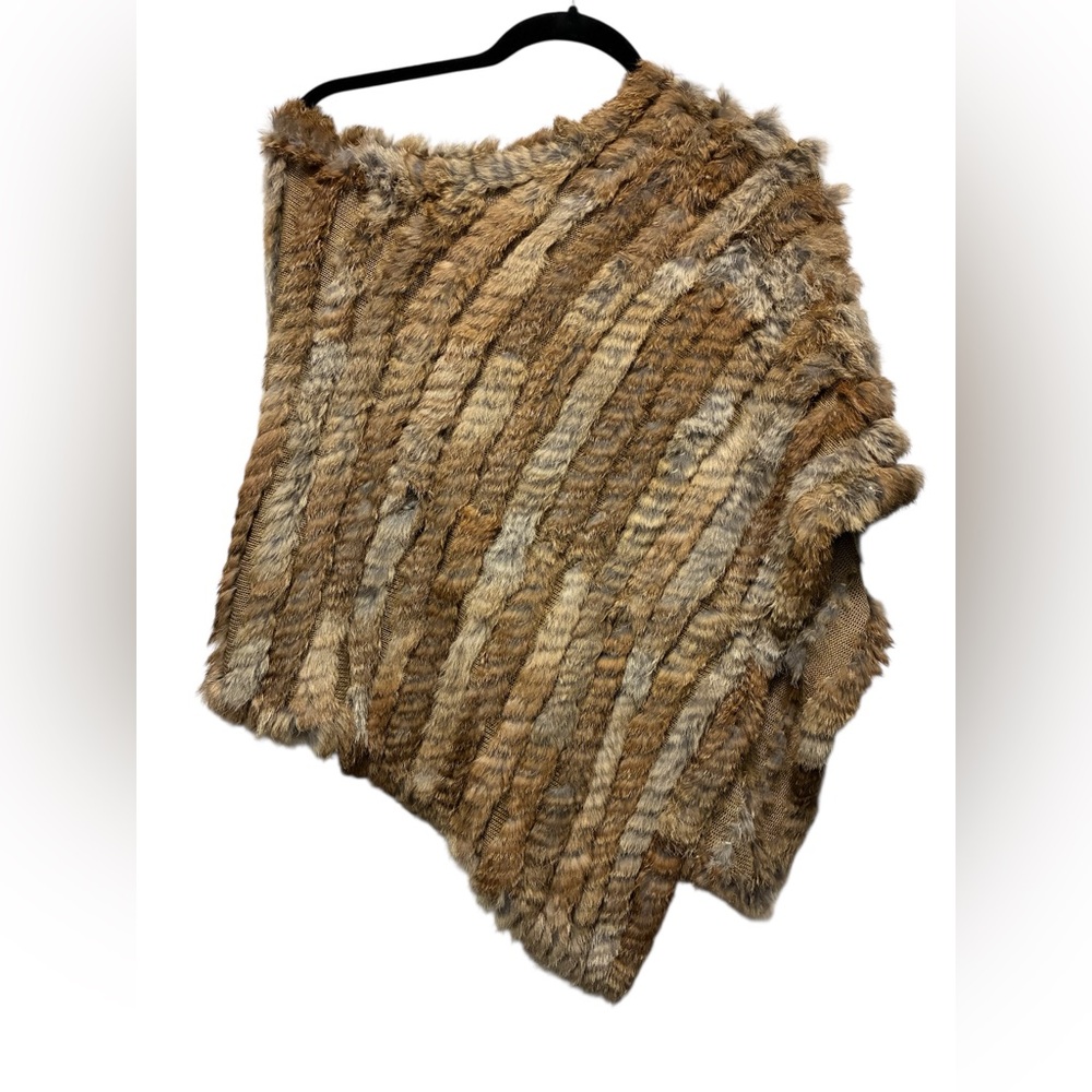 Henig Furs Knitted (butter soft) Rabbit Fur Cape. Best fits up to a size Large